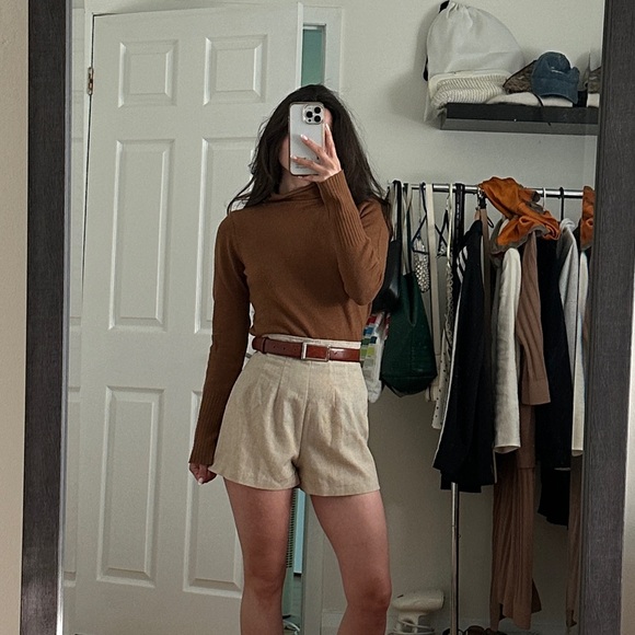 Beige checkered shorts - Picture 3 of 3